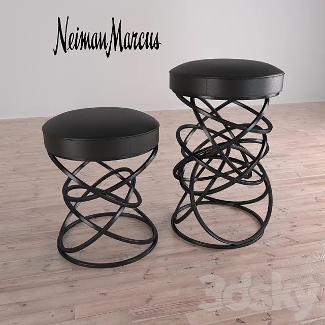 Dancing Circles Stool 3D Model
