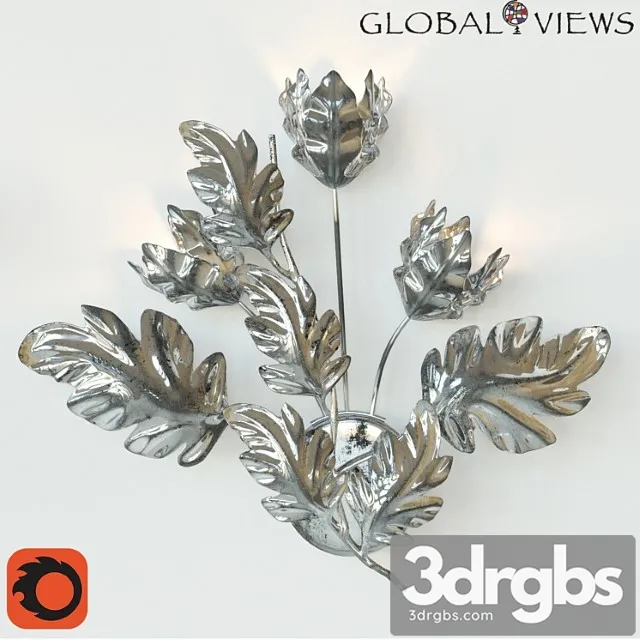 Dancing Leaves Sconce 2 3D Model Download