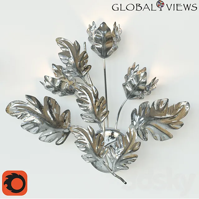 Dancing leaves Sconce 3D Model
