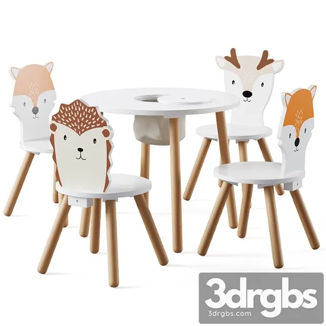 Dandelion Toddler Table Animal Toddler Chair by Great Little 3D Model Free