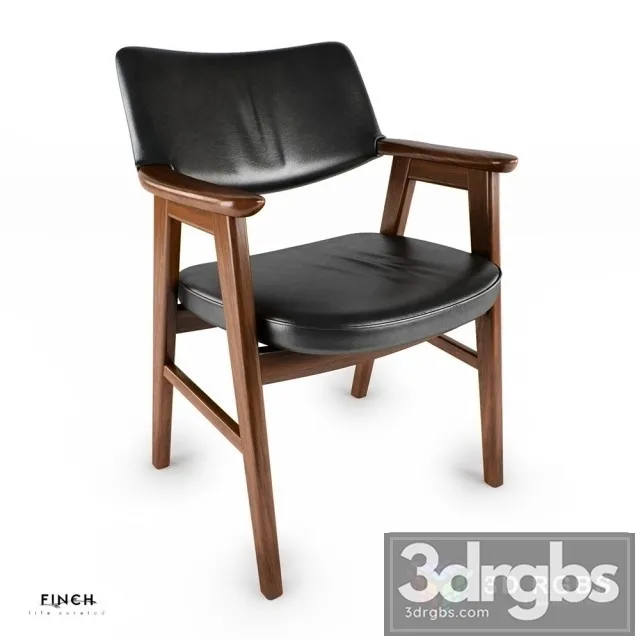 Danish Desk Chair 3D Model Free
