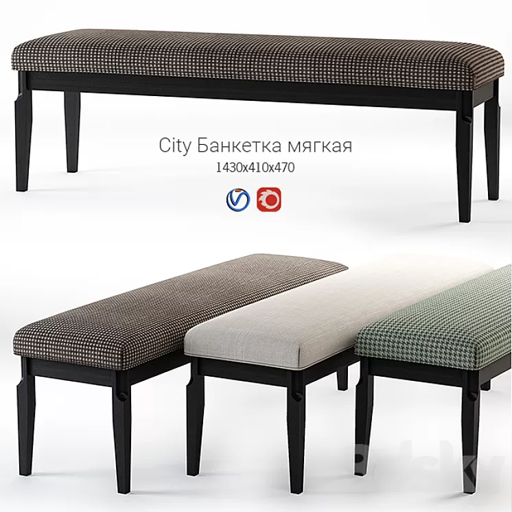 Dantone bench City 3D Model