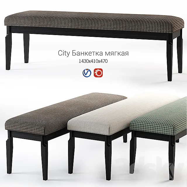 Dantone bench City 3DModel
