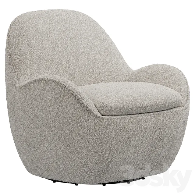 Dantone Home Atwood boucle swivel chair 3D Model