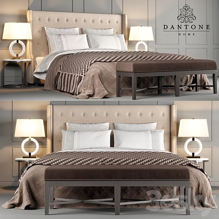 Dantone Home Bed Jarrow Buttons 3D Model