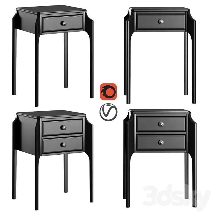 Dantone Home Bedside table Le Visage 3D Model