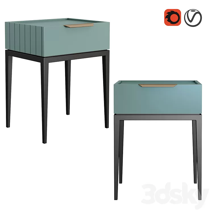 Dantone Home Bedside table Metropolitan 3D Model