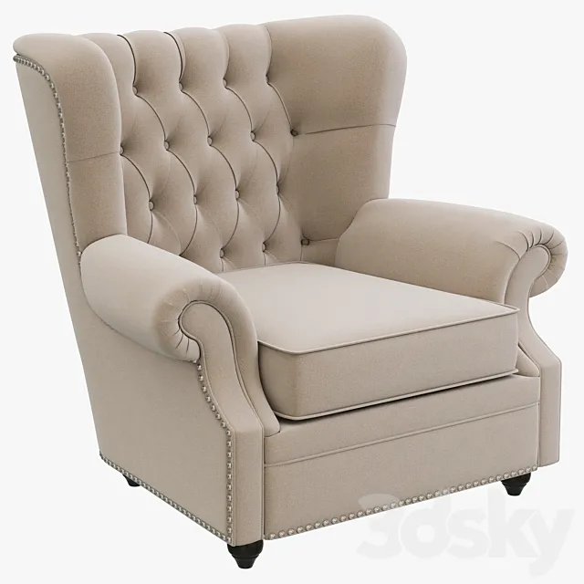 Dantone Home Biarritz armchair 3D Model