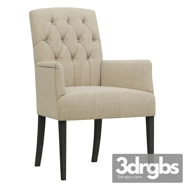 Dantone home chair with armrests bordeaux-2 with a capitone 2 3D Model Free