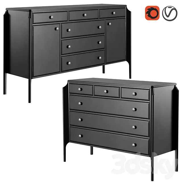 Dantone Home Chest of drawers Le Visage 3D Model