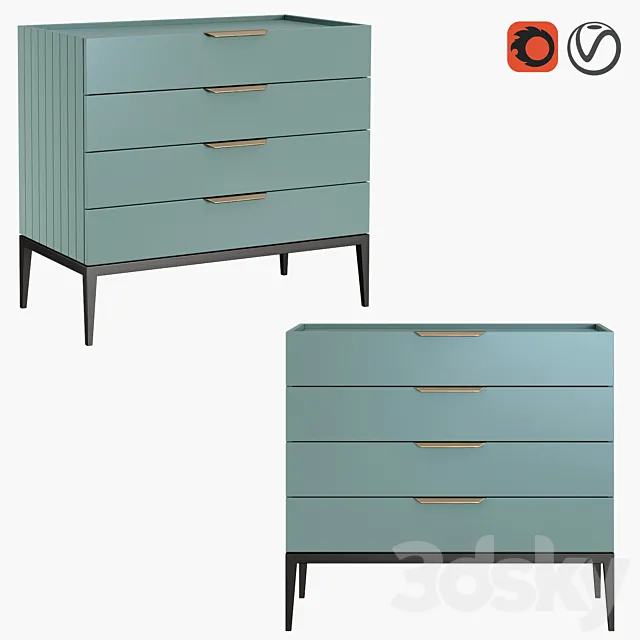 Dantone Home Chest of drawers Metropolitan 3D Model