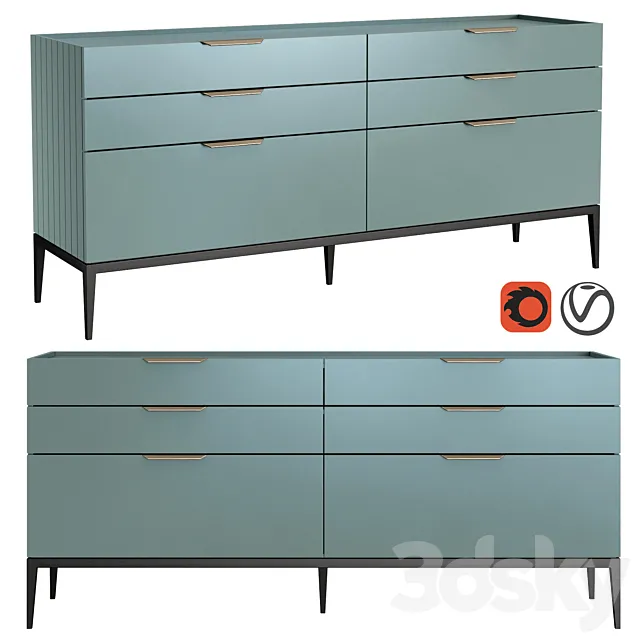Dantone Home Chest of drawers Metropolitan 3DModel