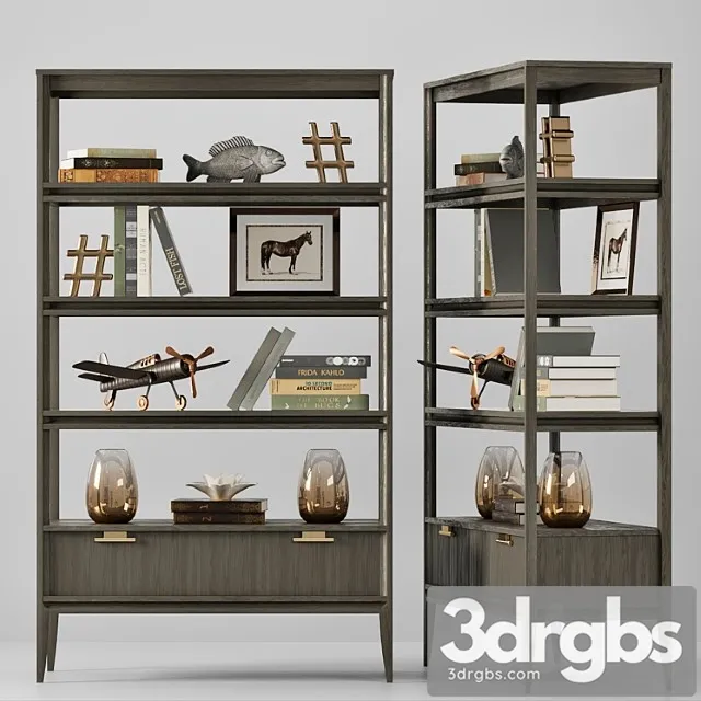 Dantone home city showcase with drawer 2 3D Model Free