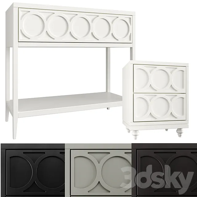Dantone Home Console _ Nightstand Austin 3D Model