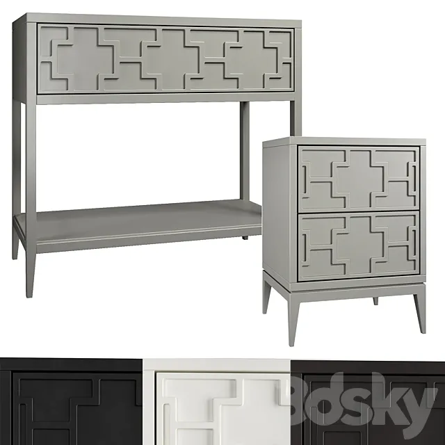 Dantone Home Console _ Nightstand Austin 3D Model