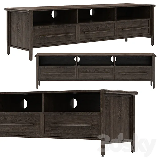 Dantone Home Contempo 3-Drawer Media Console 3DModel