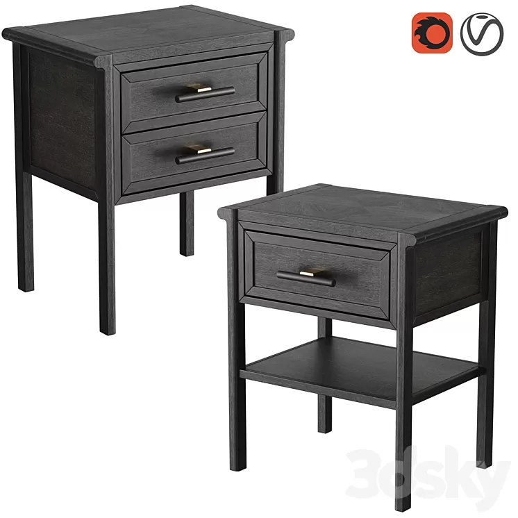 Dantone Home Contempo bedside table 3D Model Free