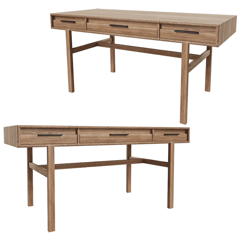 Dantone Home - Desk JP Line 6.0 with 3 drawer 3D Model