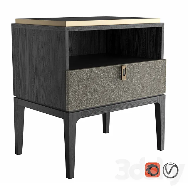 Dantone Home Glamour Bedside Table 3DModel