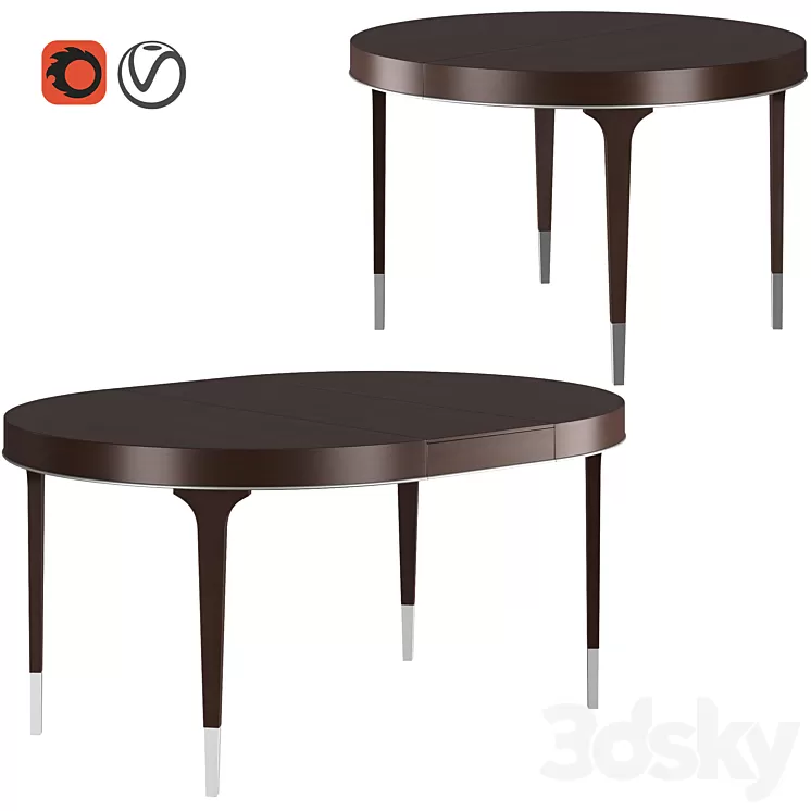 Dantone Home Grand Classic Round Dining Table 3D Model