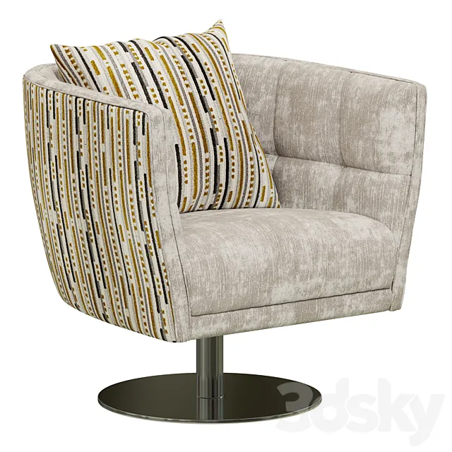 Dantone Home Manhattan Turning Chair 3D Model