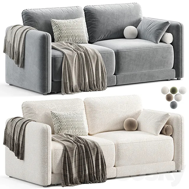 Dantone Home Marley straight folding Sofa 3D Model