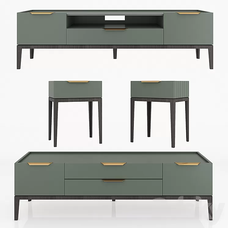 Dantone Home Metropolitan stand set 3D Model