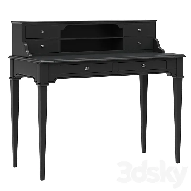 Dantone Home Oxford writing desk with shelves black Free Download