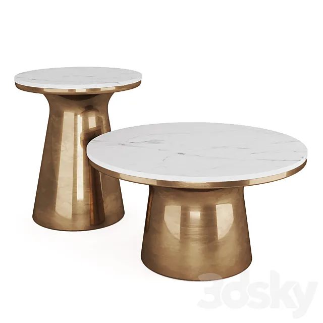 Dantone Home Set Coffee Table - Cork 3D Model