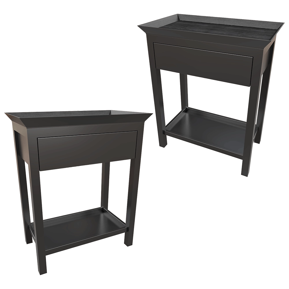 Dantone Home - Side table Newport with tray and shelf 2 3D Model