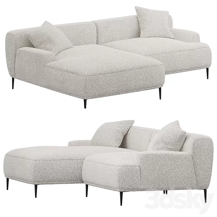 Dantone Home Sofa Albi corner 3D Model Free