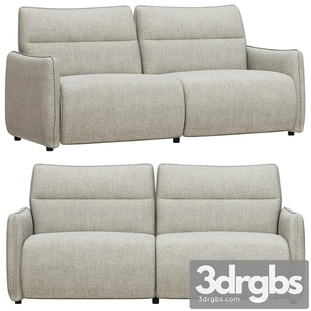 Dantone home sofa delaware with recliner 2 3D Model Free