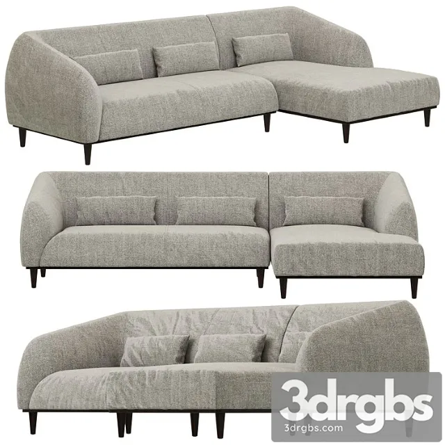 Dantone home sofa stockholm corner right 2 3D Model Free