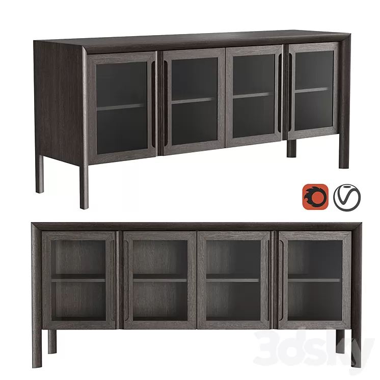 Dantone Home Square Media Console 3D Model