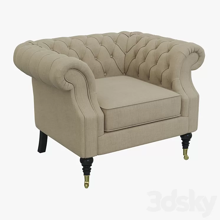 Dantone Home Zhiverni armchair 3D Model