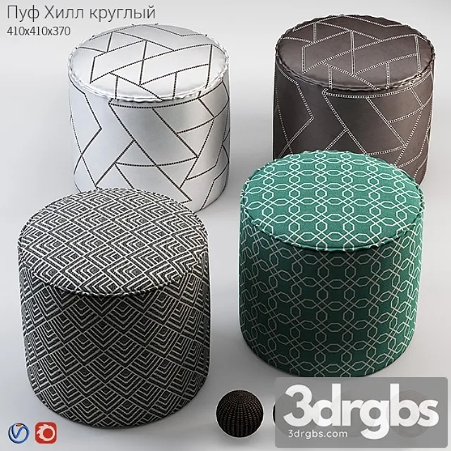 Dantone poof hill round 2 3D Model Free