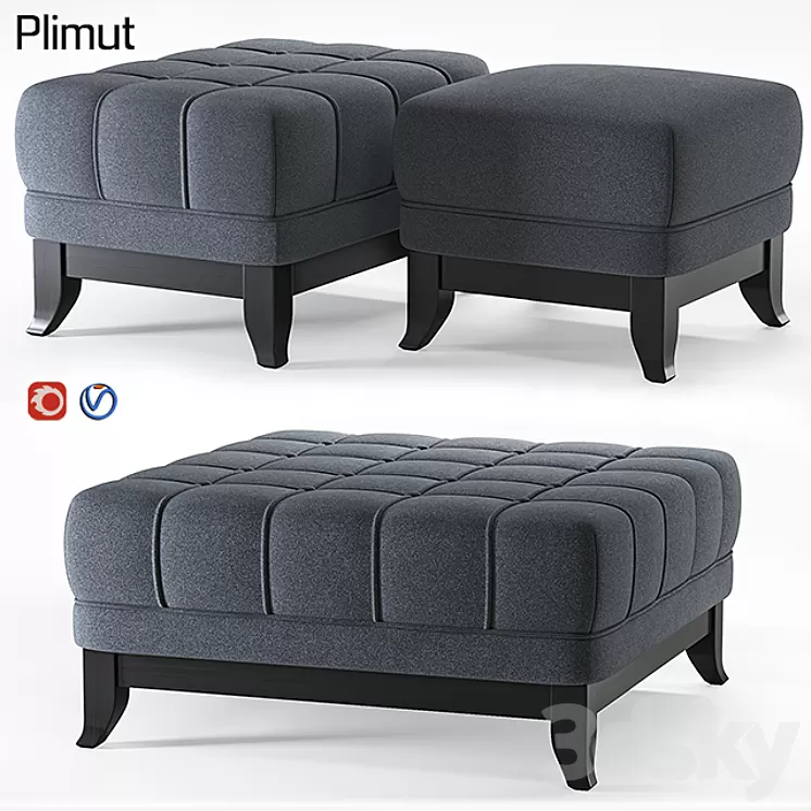 Dantone pouf plimut 3D Model