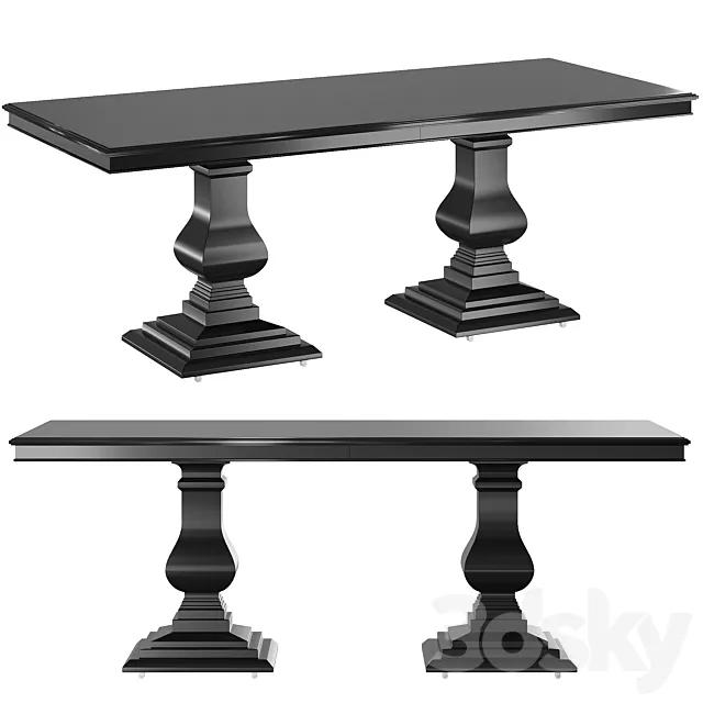 dantonehome Dining table Classic 210×90 cm rectangular 3D Model