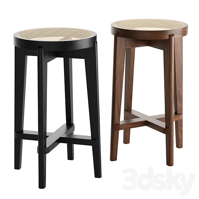 Dareau Bar & Counter Stool by Eichholtz 3DModel