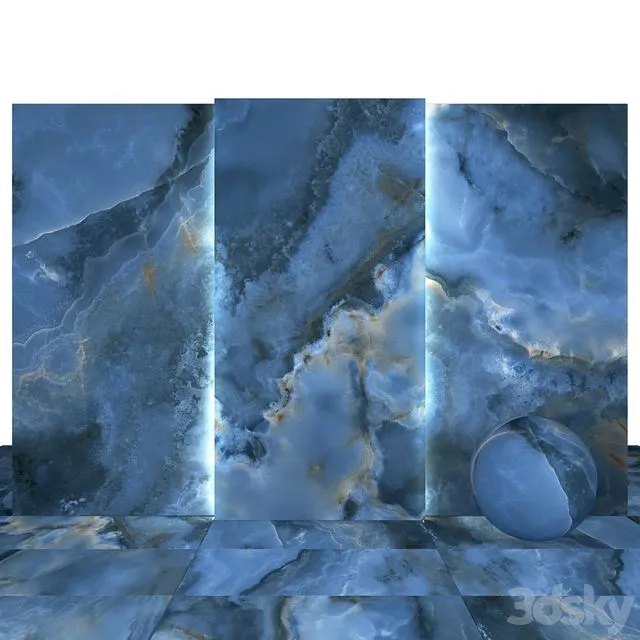Dark Blue Onyx 01 3D Model