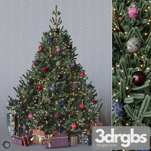 Dark cristmas tree 3D Model Free