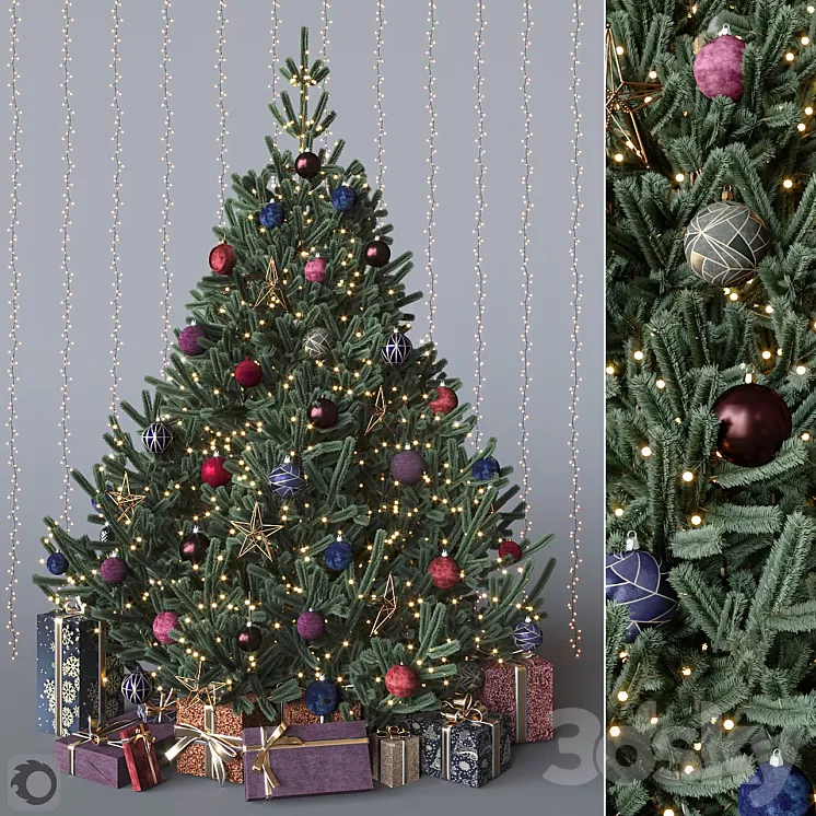 Dark cristmas tree 3D Model