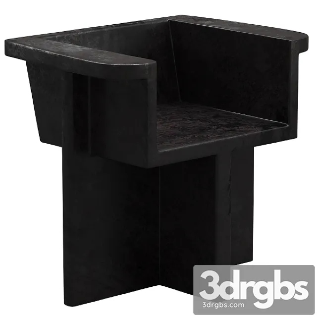 Dark Gray Brutus Dining Chair by 101 Copenhagen 3D Model Free