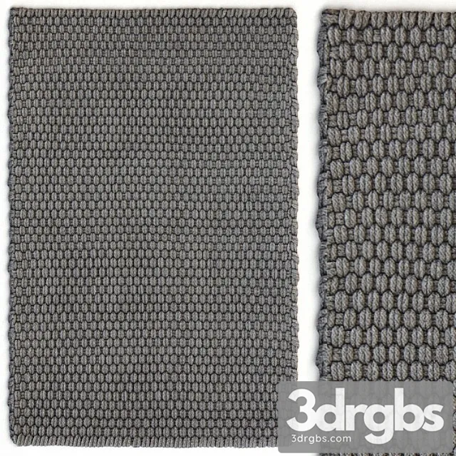 Dash Albert Rope Graphite Rug Carpet 3D Model Free