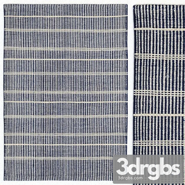 Dash & albert samson navy rug carpet 3D Model Free