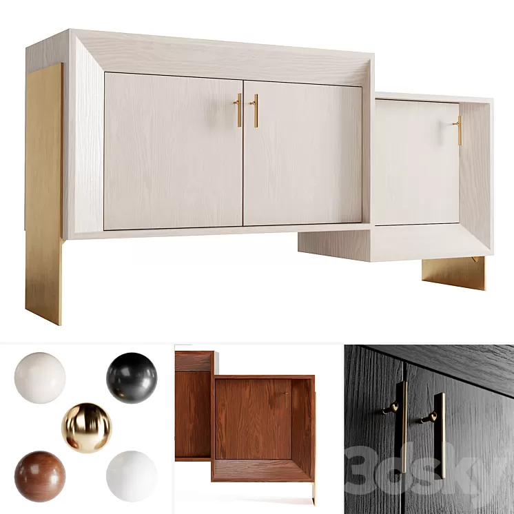 Davana credenza by Kelly Wearstler (4 Materials) 3D Model