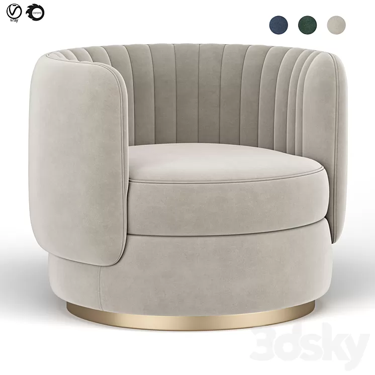 Davy armchair 3D Model