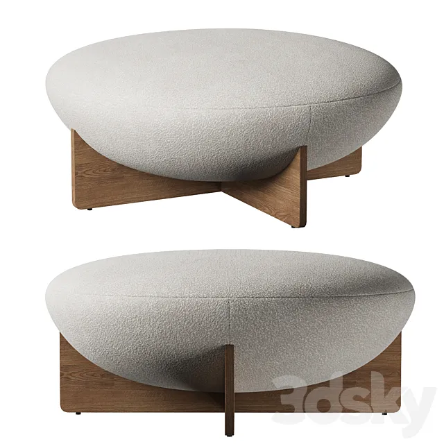 Dax Large Ottoman. Gibson Wheat 3DModel