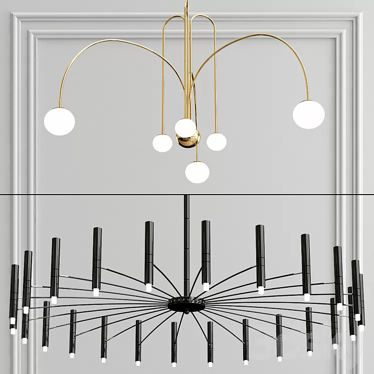 DAY and LOKA chandelier collection 3D Model