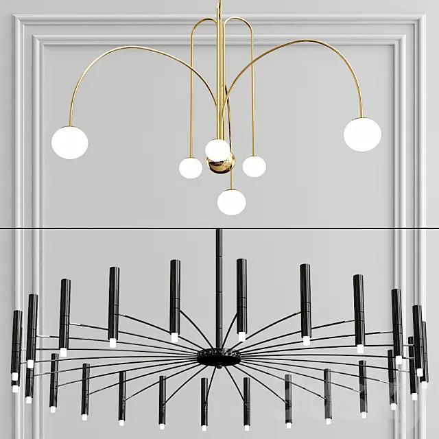 DAY and LOKA chandelier collection 3DModel
